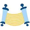 thora-rolle mit weisen hintergrund