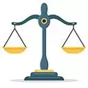 Waage mit weisen hintergrund