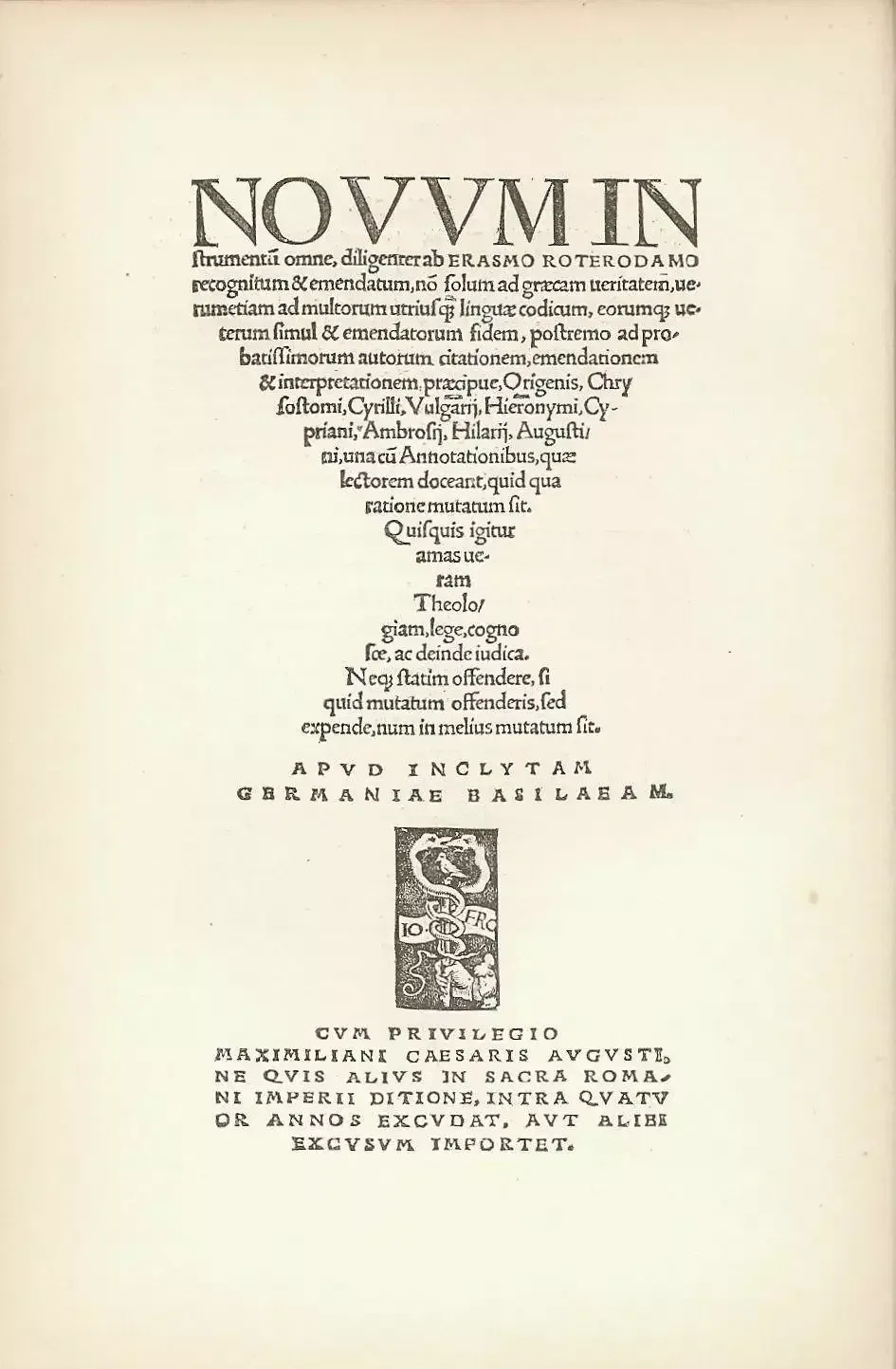 Title page of the first edition of his translation