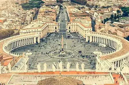 Luftaufnahme St. Peter Square Vatican