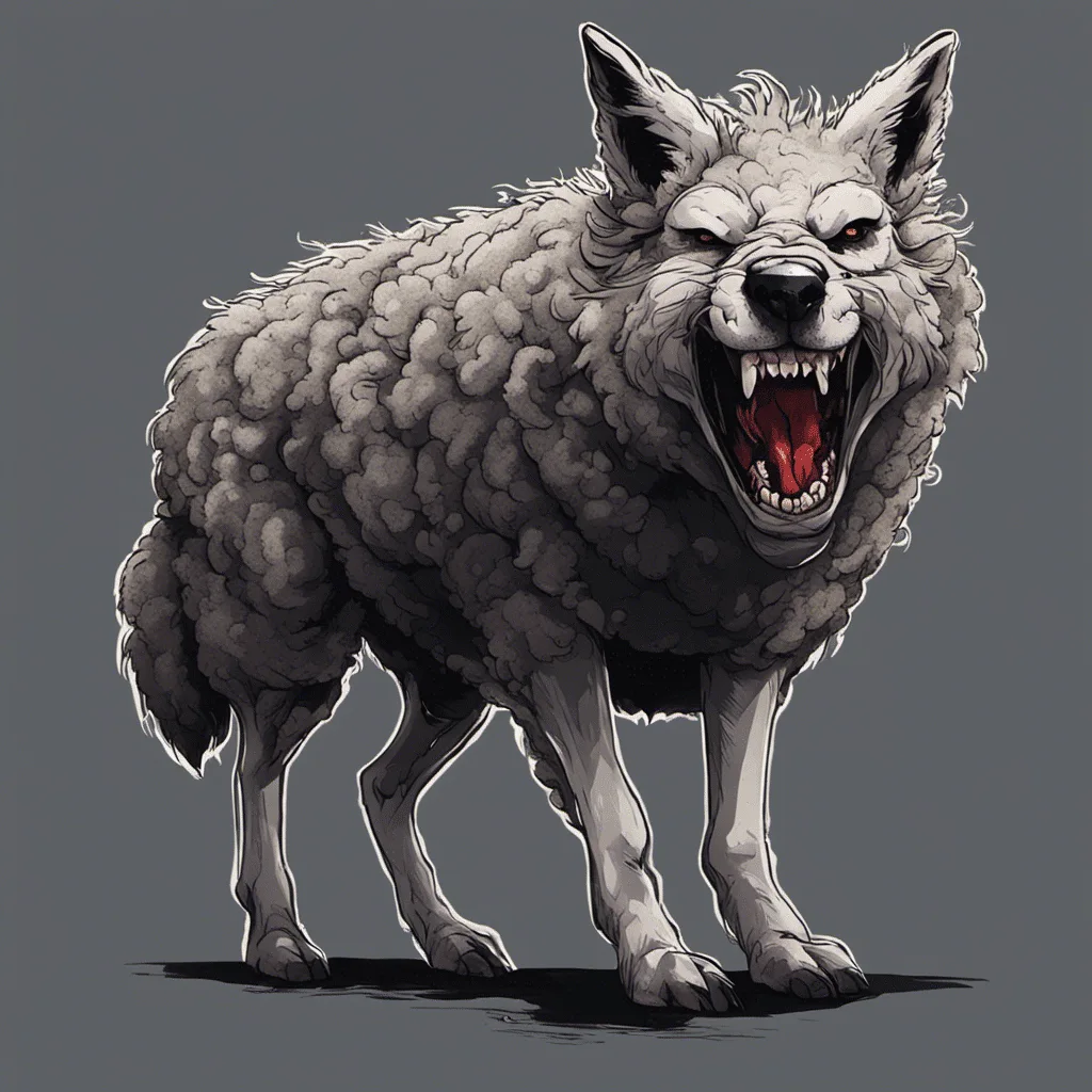 Aggressiver Wolf im Schafspelz