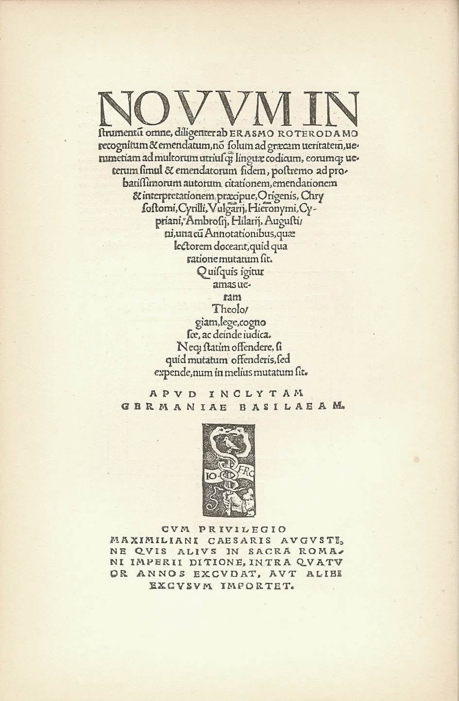 Title page of the first edition of his translation